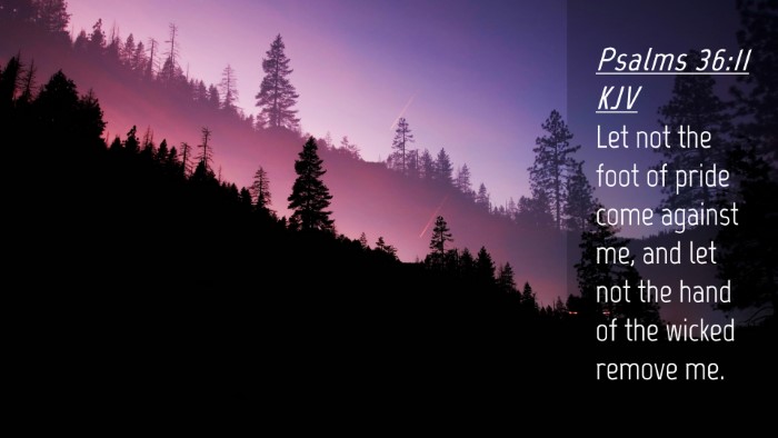 Picture 04 - Psalms 36:11 KJV Desktop Wallpaper - Let not the foot of pride come against me, and - Desktop Bible Verse Wallpaper