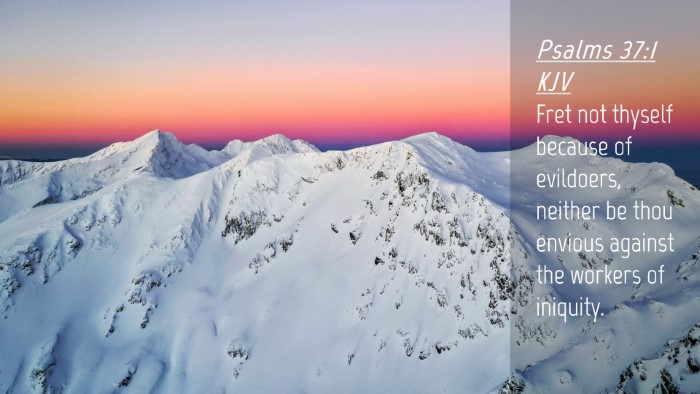 Picture 04 - Psalms 37:1 KJV Desktop Wallpaper - Fret not thyself because of evildoers, neither be - Desktop Bible Verse Wallpaper