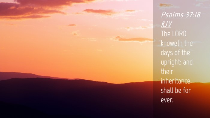 Picture 04 - Psalms 37:18 KJV Desktop Wallpaper - The LORD knoweth the days of the upright: and - Desktop Bible Verse Wallpaper