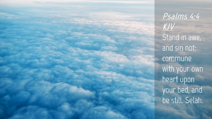 Picture 04 - Psalms 4:4 KJV Desktop Wallpaper - Stand in awe, and sin not: commune with your own - Desktop Bible Verse Wallpaper