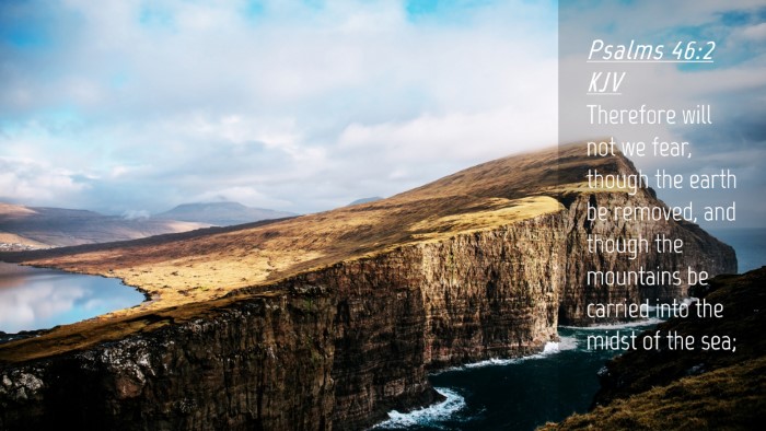 Picture 04 - Psalms 46:2 KJV Desktop Wallpaper - Therefore will not we fear, though the earth be - Desktop Bible Verse Wallpaper