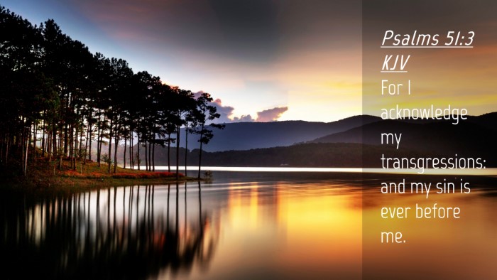 Picture 04 - Psalms 51:3 KJV Desktop Wallpaper - For I acknowledge my transgressions: and my sin - Desktop Bible Verse Wallpaper