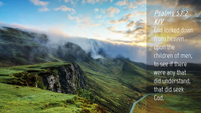 Picture 04 - Psalms 53:2 KJV Desktop Wallpaper - God looked down from heaven upon the children of - Desktop Bible Verse Wallpaper