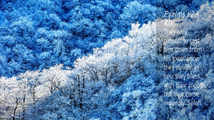 Picture 04 - Psalms 62:4 KJV Desktop Wallpaper - They only consult to cast him down from his - Desktop Bible Verse Wallpaper