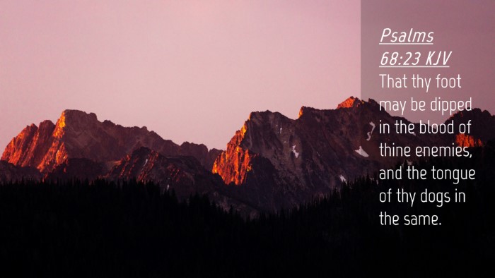 Picture 04 - Psalms 68:23 KJV Desktop Wallpaper - That thy foot may be dipped in the blood of thine - Desktop Bible Verse Wallpaper