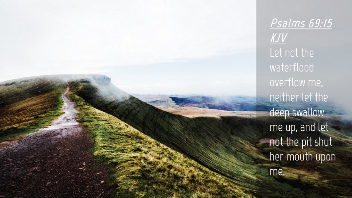 Picture 04 - Psalms 69:15 KJV Desktop Wallpaper - Let not the waterflood overflow me, neither let - Desktop Bible Verse Wallpaper