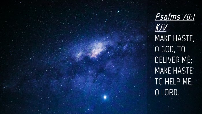 Picture 04 - Psalms 70:1 KJV Desktop Wallpaper - MAKE HASTE, O GOD, TO DELIVER ME; MAKE HASTE TO - Desktop Bible Verse Wallpaper