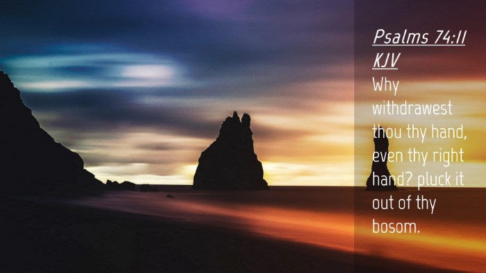 Picture 04 - Psalms 74:11 KJV Desktop Wallpaper - Why withdrawest thou thy hand, even thy right - Desktop Bible Verse Wallpaper