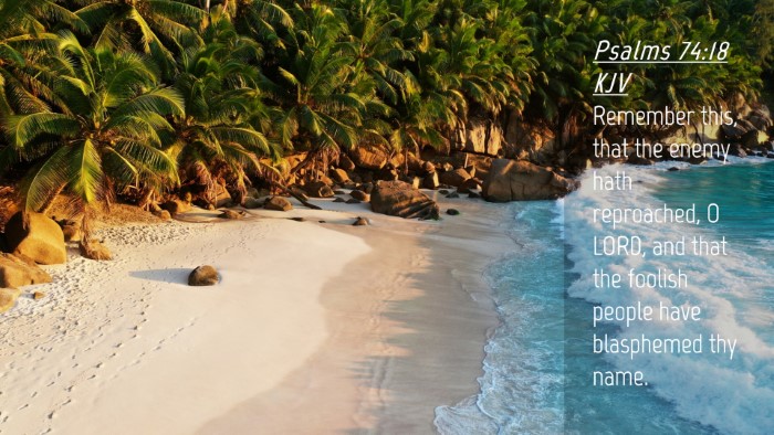 Picture 04 - Psalms 74:18 KJV Desktop Wallpaper - Remember this, that the enemy hath reproached, O - Desktop Bible Verse Wallpaper