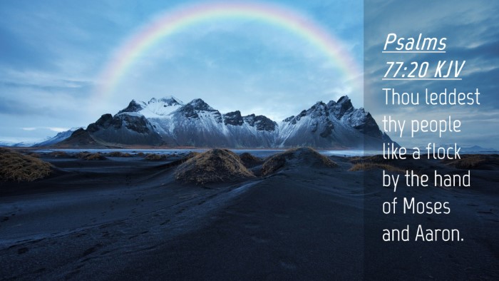 Picture 04 - Psalms 77:20 KJV Desktop Wallpaper - Thou leddest thy people like a flock by the hand - Desktop Bible Verse Wallpaper