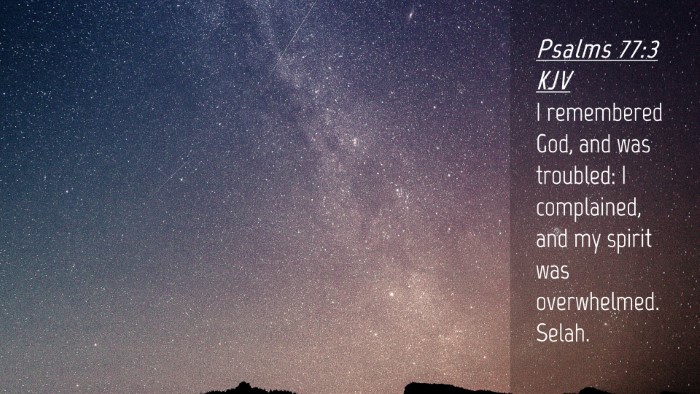 Picture 04 - Psalms 77:3 KJV Desktop Wallpaper - I remembered God, and was troubled: I complained, - Desktop Bible Verse Wallpaper