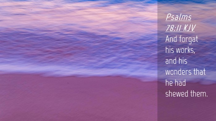 Picture 04 - Psalms 78:11 KJV Desktop Wallpaper - And forgat his works, and his wonders that he had - Desktop Bible Verse Wallpaper