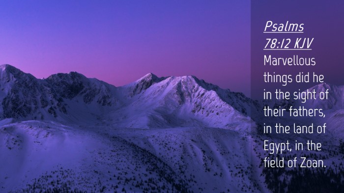 Picture 04 - Psalms 78:12 KJV Desktop Wallpaper - Marvellous things did he in the sight of their - Desktop Bible Verse Wallpaper