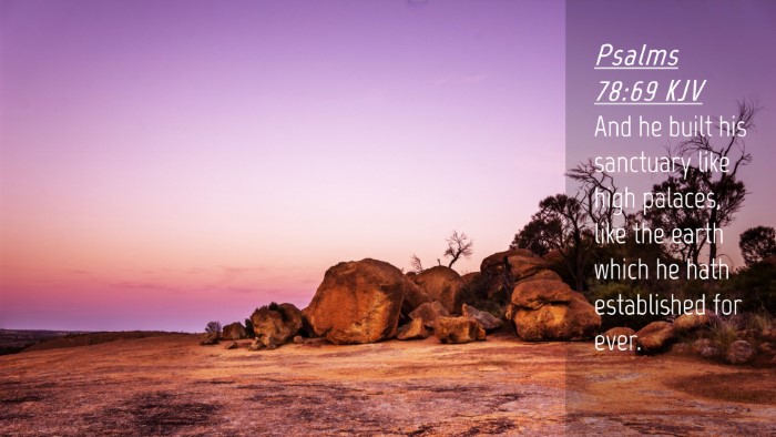 Picture 04 - Psalms 78:69 KJV Desktop Wallpaper - And he built his sanctuary like high palaces, - Desktop Bible Verse Wallpaper
