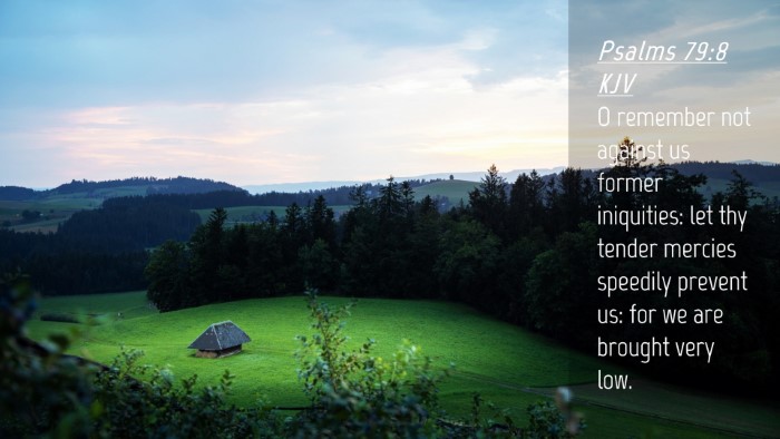 Picture 04 - Psalms 79:8 KJV Desktop Wallpaper - O remember not against us former iniquities: let - Desktop Bible Verse Wallpaper