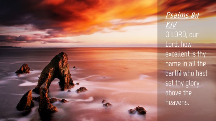 Picture 04 - Psalms 8:1 KJV Desktop Wallpaper - O LORD, our Lord, how excellent is thy name in - Desktop Bible Verse Wallpaper