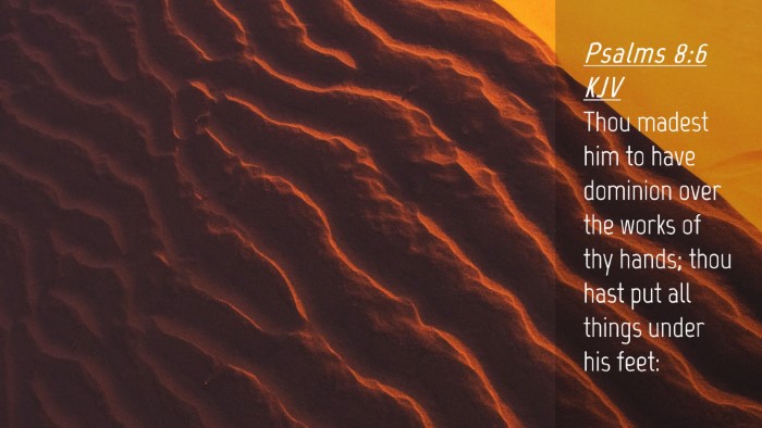 Picture 04 - Psalms 8:6 KJV Desktop Wallpaper - Thou madest him to have dominion over the works - Desktop Bible Verse Wallpaper