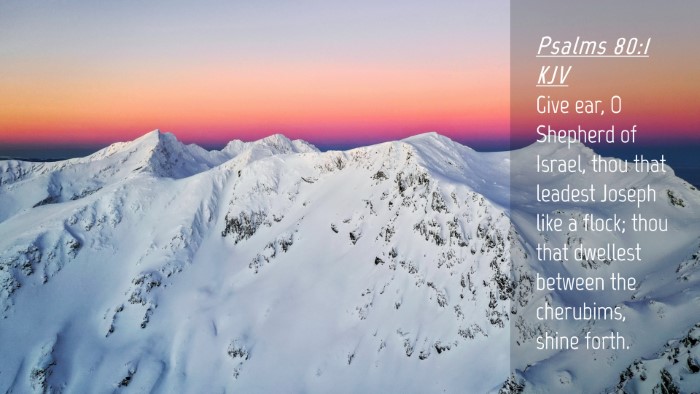 Picture 04 - Psalms 80:1 KJV Desktop Wallpaper - Give ear, O Shepherd of Israel, thou that leadest - Desktop Bible Verse Wallpaper