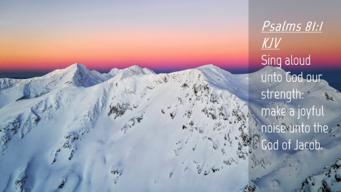 Picture 04 - Psalms 81:1 KJV Desktop Wallpaper - Sing aloud unto God our strength: make a joyful - Desktop Bible Verse Wallpaper