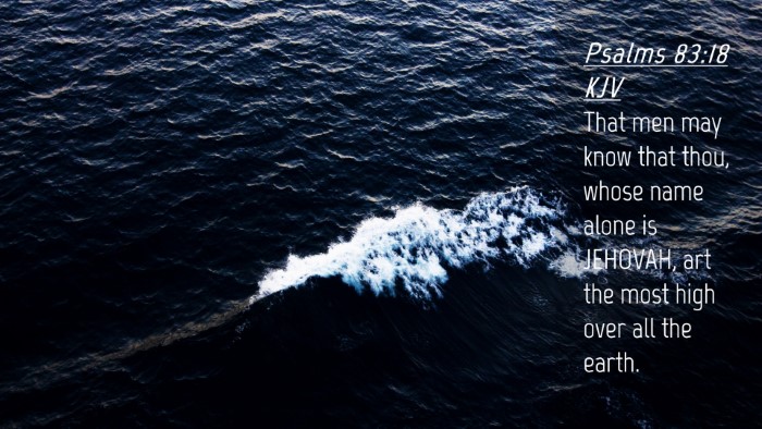 Picture 04 - Psalms 83:18 KJV Desktop Wallpaper - That men may know that thou, whose name alone is - Desktop Bible Verse Wallpaper