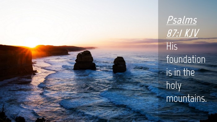 Picture 04 - Psalms 87:1 KJV Desktop Wallpaper - His foundation is in the holy - Desktop Bible Verse Wallpaper