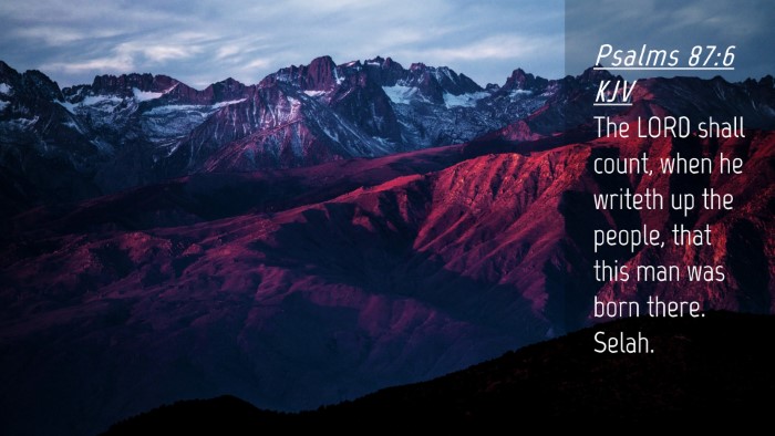 Picture 04 - Psalms 87:6 KJV Desktop Wallpaper - The LORD shall count, when he writeth up the - Desktop Bible Verse Wallpaper