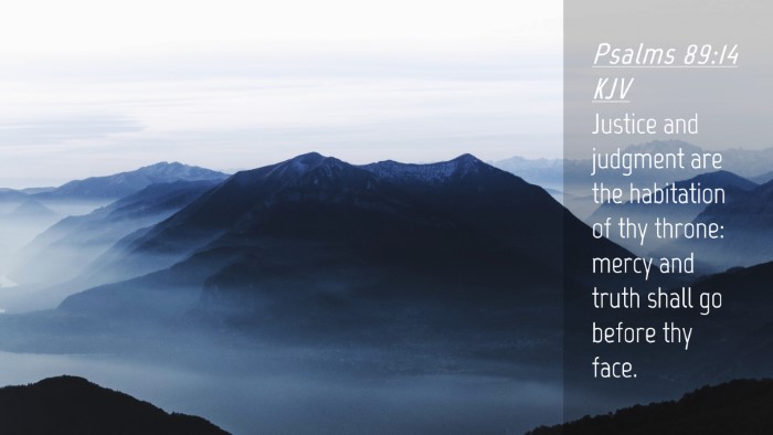 Picture 04 - Psalms 89:14 KJV Desktop Wallpaper - Justice and judgment are the habitation of thy - Desktop Bible Verse Wallpaper