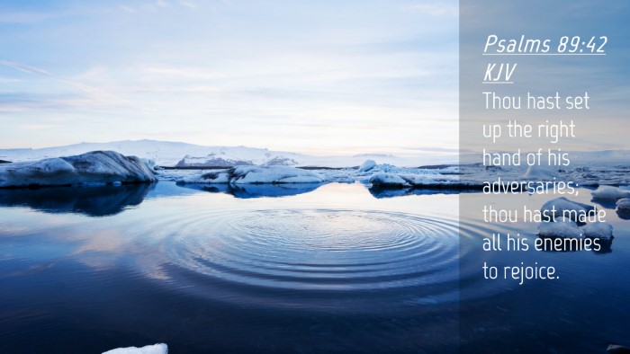 Picture 04 - Psalms 89:42 KJV Desktop Wallpaper - Thou hast set up the right hand of his - Desktop Bible Verse Wallpaper