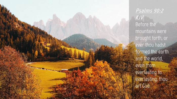 Picture 04 - Psalms 90:2 KJV Desktop Wallpaper - Before the mountains were brought forth, or ever - Desktop Bible Verse Wallpaper