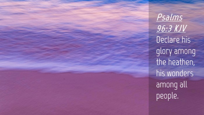 Picture 04 - Psalms 96:3 KJV Desktop Wallpaper - Declare his glory among the heathen, his wonders - Desktop Bible Verse Wallpaper