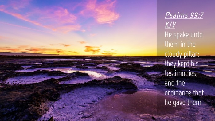 Picture 04 - Psalms 99:7 KJV Desktop Wallpaper - He spake unto them in the cloudy pillar: they - Desktop Bible Verse Wallpaper