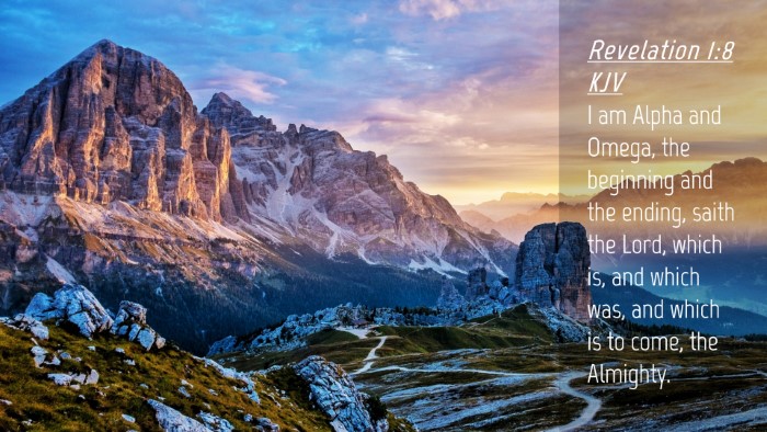 Picture 04 - Revelation 1:8 KJV Desktop Wallpaper - I am Alpha and Omega, the beginning and the - Desktop Bible Verse Wallpaper