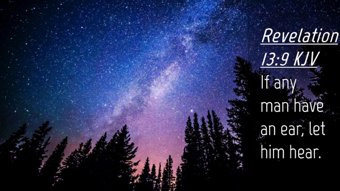 Picture 04 - Revelation 13:9 KJV Desktop Wallpaper - If any man have an ear, let him - Desktop Bible Verse Wallpaper
