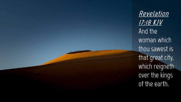 Picture 04 - Revelation 17:18 KJV Desktop Wallpaper - And the woman which thou sawest is that great - Desktop Bible Verse Wallpaper