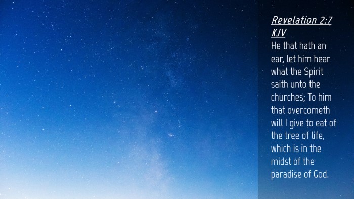 Picture 04 - Revelation 2:7 KJV Desktop Wallpaper - He that hath an ear, let him hear what the Spirit - Desktop Bible Verse Wallpaper