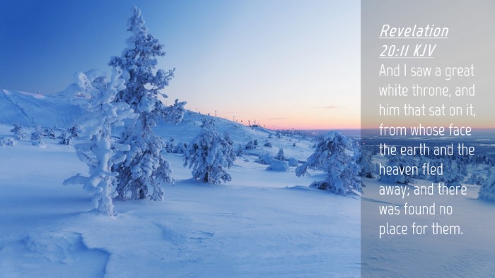 Picture 04 - Revelation 20:11 KJV Desktop Wallpaper - And I saw a great white throne, and him that sat - Desktop Bible Verse Wallpaper