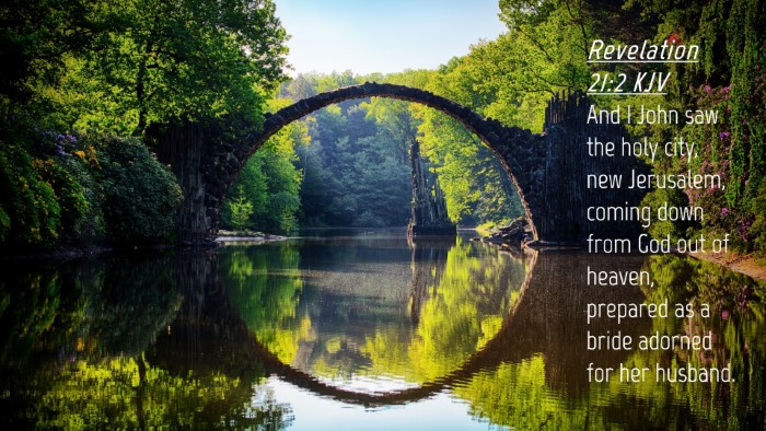 Picture 04 - Revelation 21:2 KJV Desktop Wallpaper - And I John saw the holy city, new Jerusalem, - Desktop Bible Verse Wallpaper