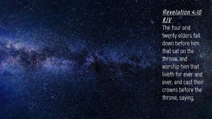 Picture 04 - Revelation 4:10 KJV Desktop Wallpaper - The four and twenty elders fall down before him - Desktop Bible Verse Wallpaper