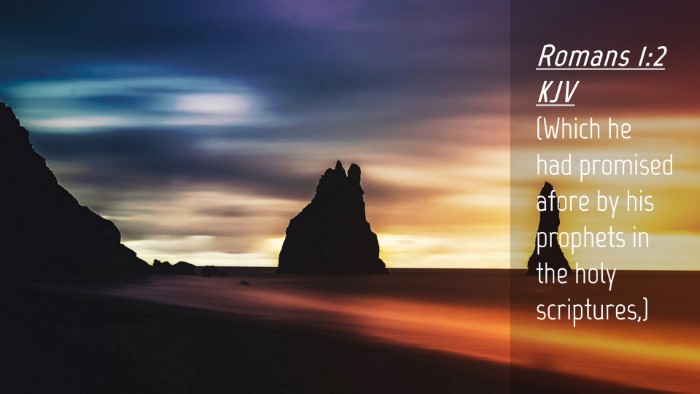 Picture 04 - Romans 1:2 KJV Desktop Wallpaper - (Which he had promised afore by his prophets in - Desktop Bible Verse Wallpaper