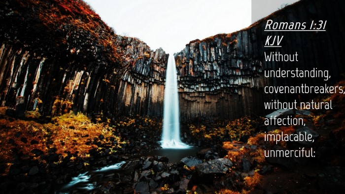 Picture 04 - Romans 1:31 KJV Desktop Wallpaper - Without understanding, covenantbreakers, without - Desktop Bible Verse Wallpaper