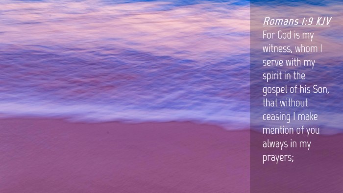 Picture 04 - Romans 1:9 KJV Desktop Wallpaper - For God is my witness, whom I serve with my - Desktop Bible Verse Wallpaper