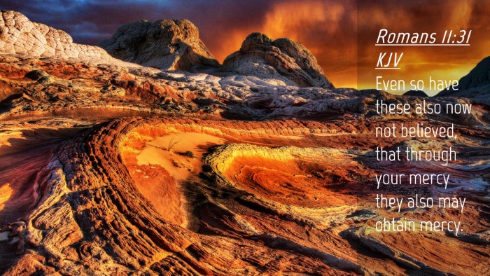 Picture 04 - Romans 11:31 KJV Desktop Wallpaper - Even so have these also now not believed, that - Desktop Bible Verse Wallpaper