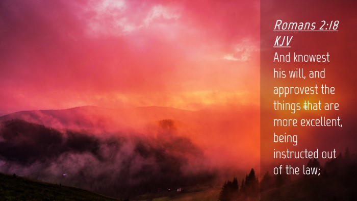 Picture 04 - Romans 2:18 KJV Desktop Wallpaper - And knowest his will, and approvest the things - Desktop Bible Verse Wallpaper