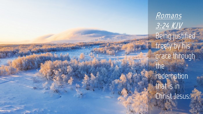 Picture 04 - Romans 3:24 KJV Desktop Wallpaper - Being justified freely by his grace through the - Desktop Bible Verse Wallpaper