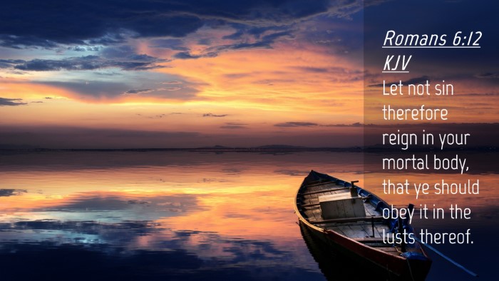 Picture 04 - Romans 6:12 KJV Desktop Wallpaper - Let not sin therefore reign in your mortal body, - Desktop Bible Verse Wallpaper