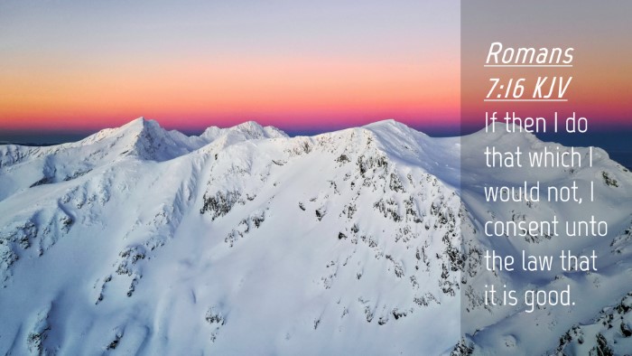 Picture 04 - Romans 7:16 KJV Desktop Wallpaper - If then I do that which I would not, I consent - Desktop Bible Verse Wallpaper