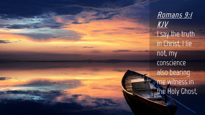 Picture 04 - Romans 9:1 KJV Desktop Wallpaper - I say the truth in Christ, I lie not, my - Desktop Bible Verse Wallpaper