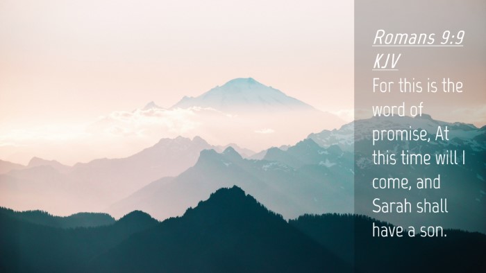 Picture 04 - Romans 9:9 KJV Desktop Wallpaper - For this is the word of promise, At this time - Desktop Bible Verse Wallpaper