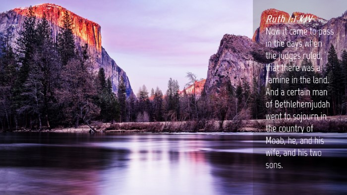 Picture 04 - Ruth 1:1 KJV Desktop Wallpaper - Now it came to pass in the days when the judges - Desktop Bible Verse Wallpaper