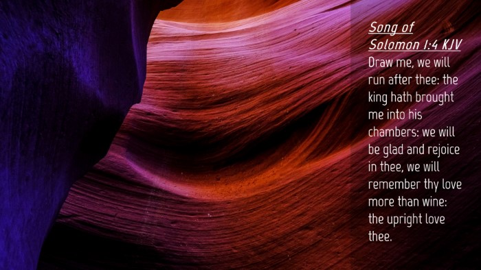 Picture 04 - Song of Solomon 1:4 KJV Desktop Wallpaper - Draw me, we will run after thee: the king hath - Desktop Bible Verse Wallpaper